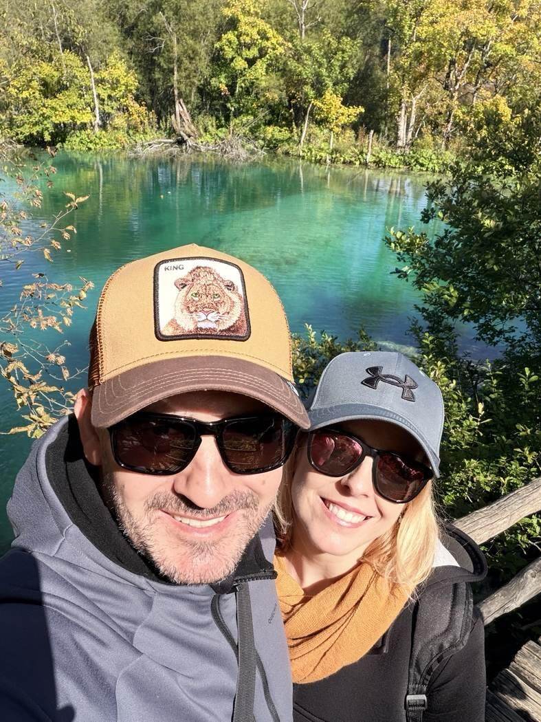 Txema y Alaitz en los Lagos de Plitvice