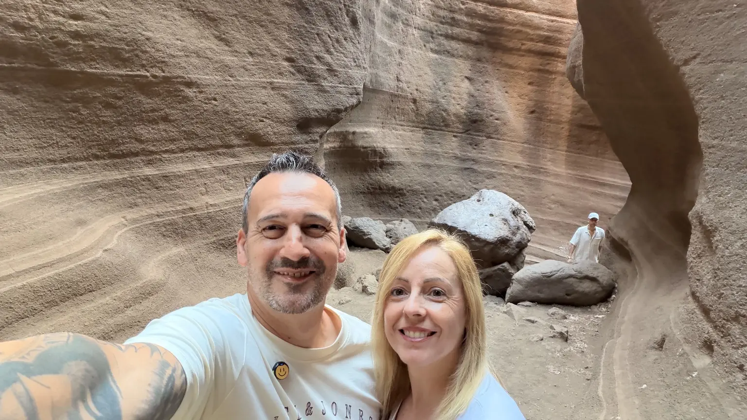 Txema y Alaitz en el Barranco de las Vacas