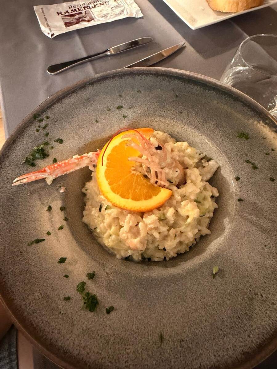 Risotto de marisco en Restaurant Kamerlengo