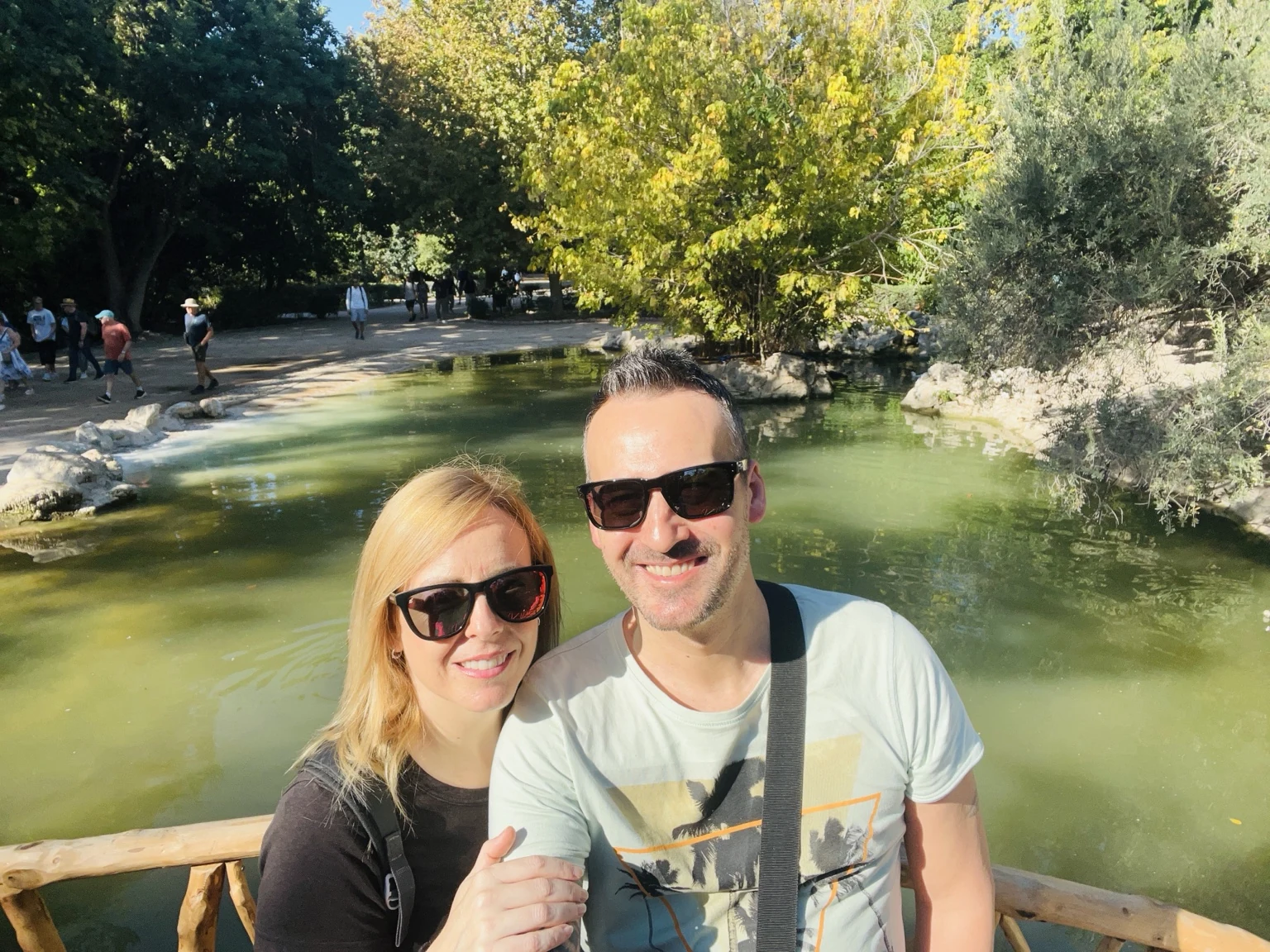 Txema y Alaitz en el Jardín Nacional