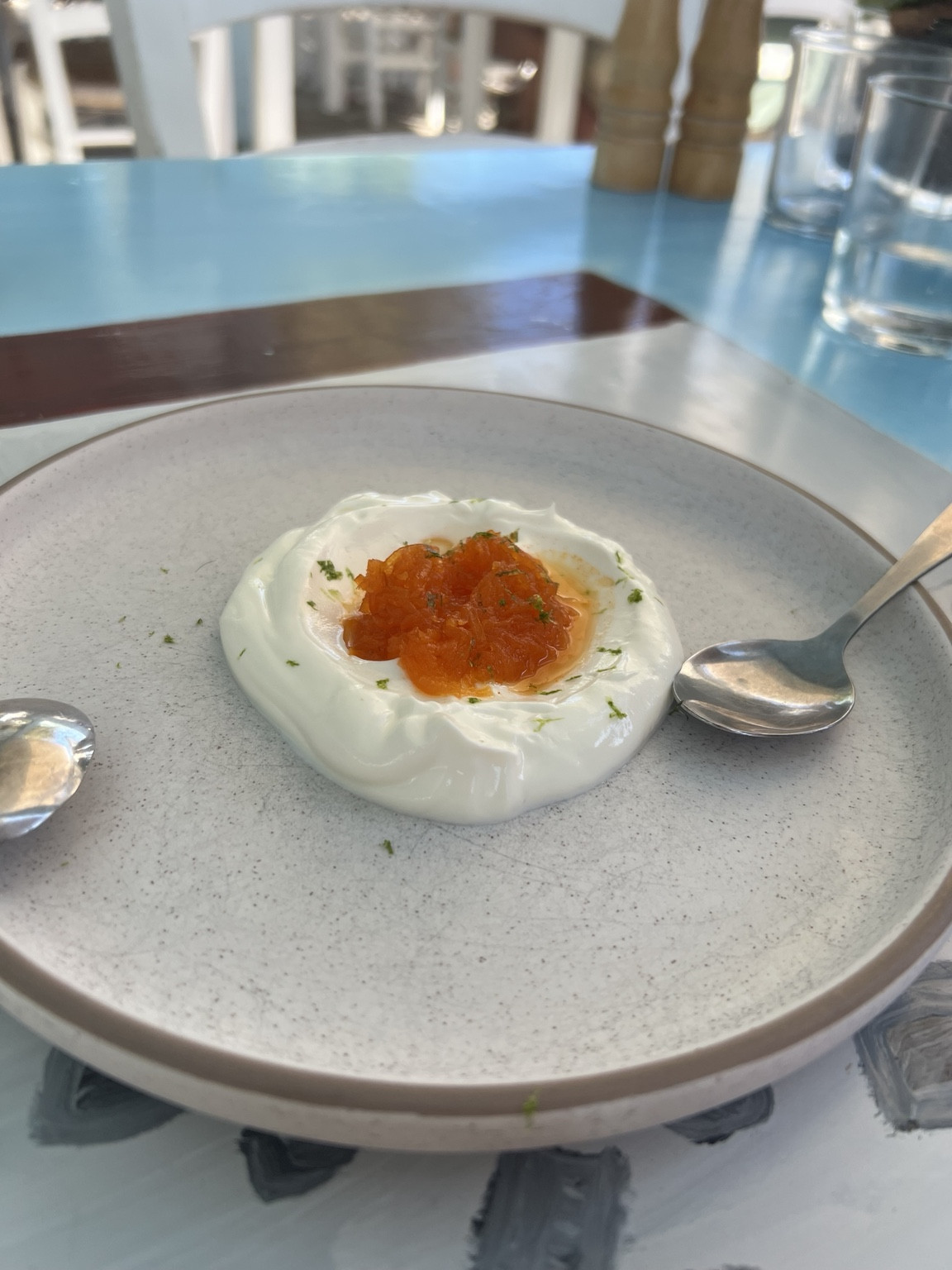 Postre griego en Fisherman, Ano Mera