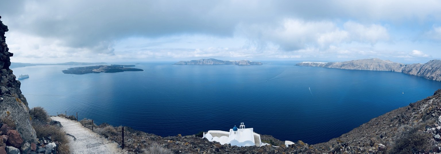 Panorámica de la caldera desde Skaros