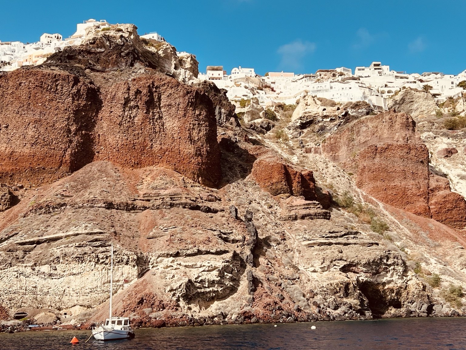 Acantilado de Oia desde la caldera