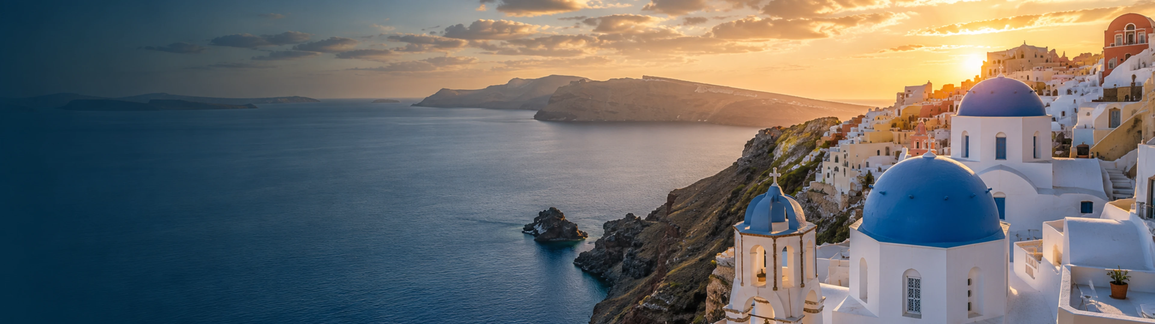Vista de la caldera de Santorini desde Imerovigli