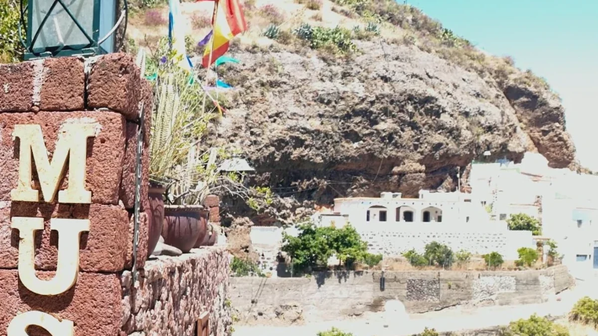Detalle de la entrada del Museo Casas Cuevas de Artenara