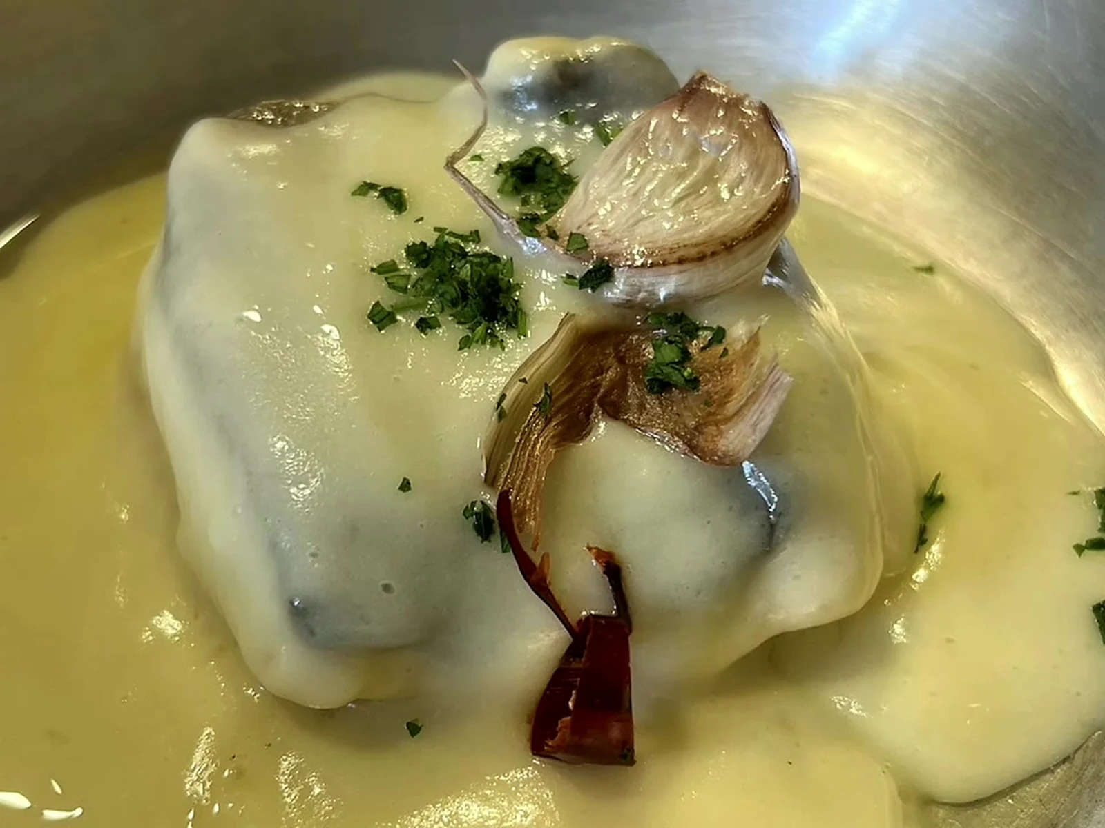 Bacalao al pil-pil de la Hermandad de Pescadores de Hondarribia