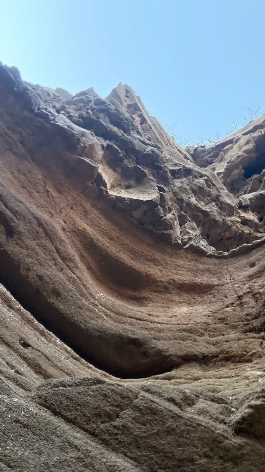 Detalle de las paredes erosionadas del Barranco de las Vacas