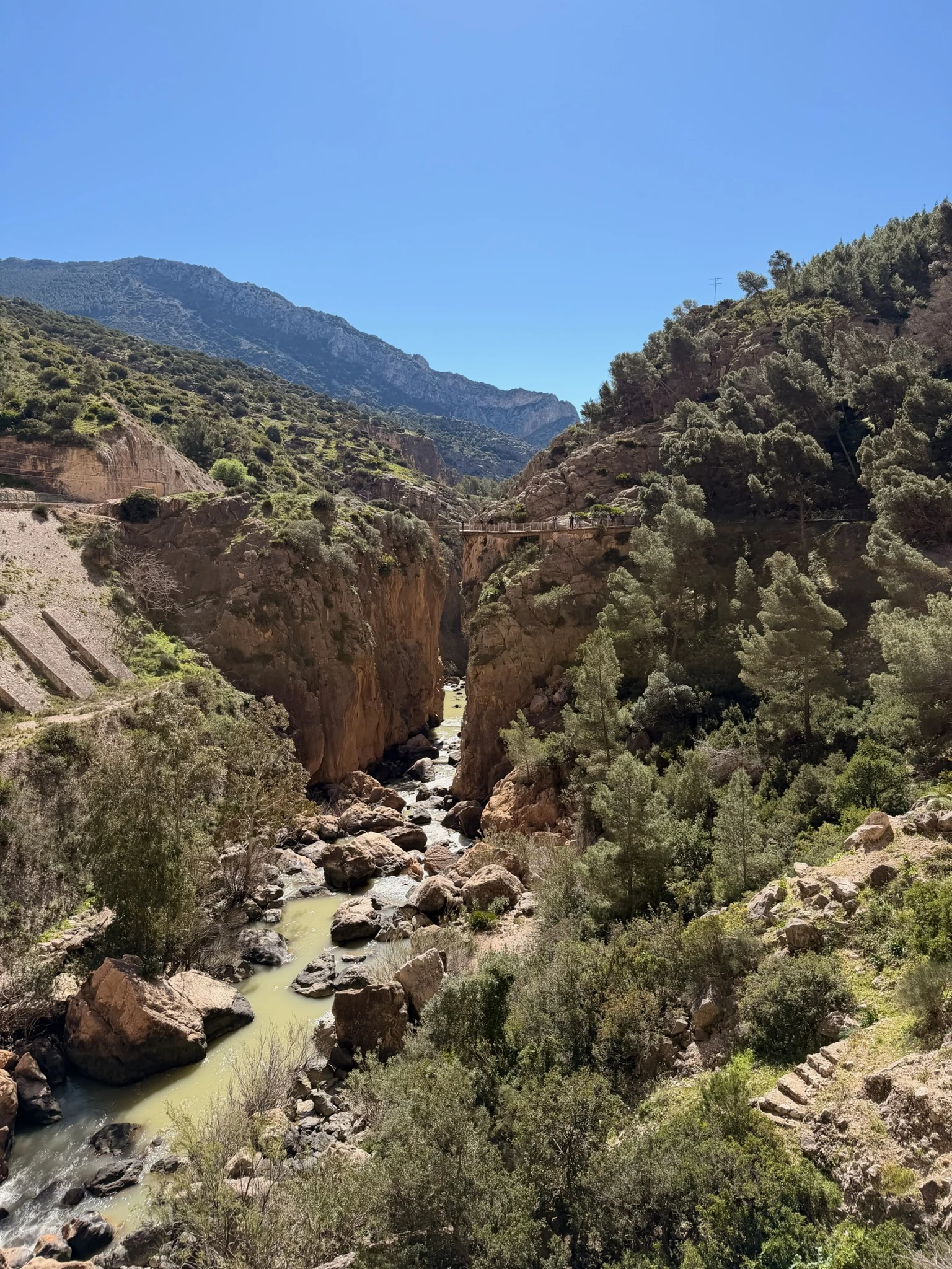Paisaje del desfiladero de Gaitanejo durante nuestro recorrido