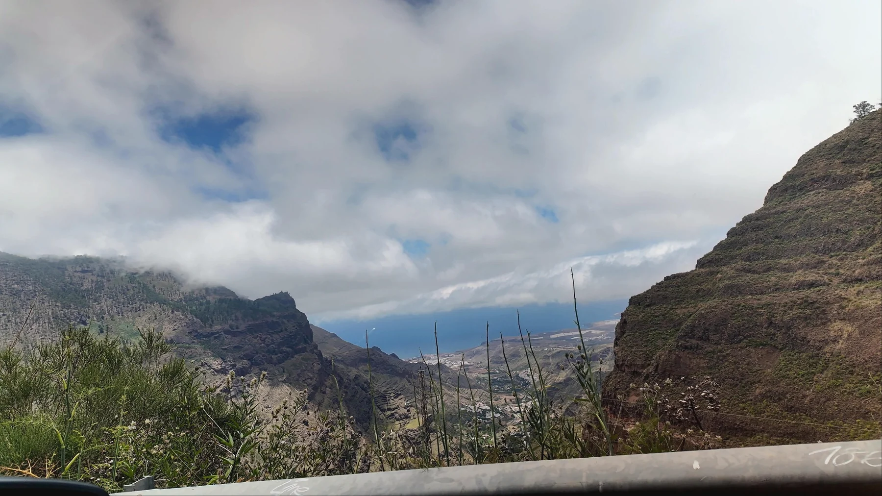 Carretera de montaña entre Agaete y Artenara