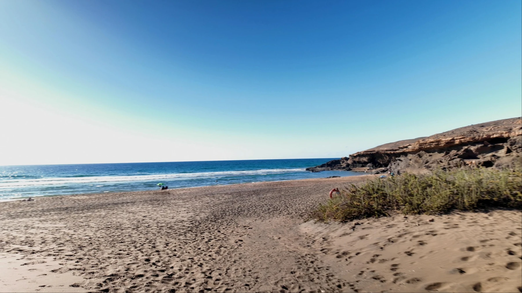 Vista de Playa de Jarubio en la costa oeste de Fuerteventura