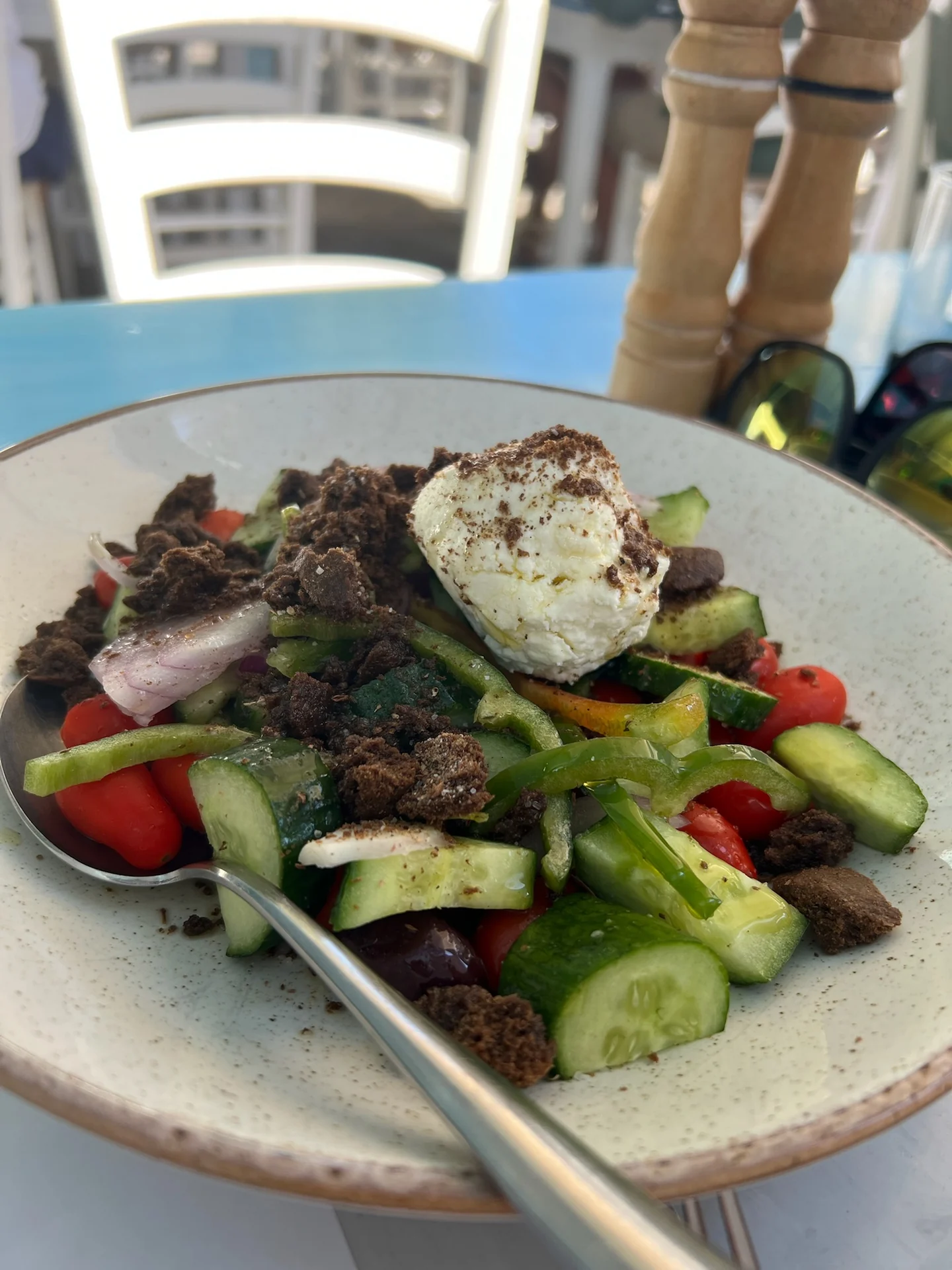 Uno de los platos de nuestra comida en Fisherman, Ano Mera