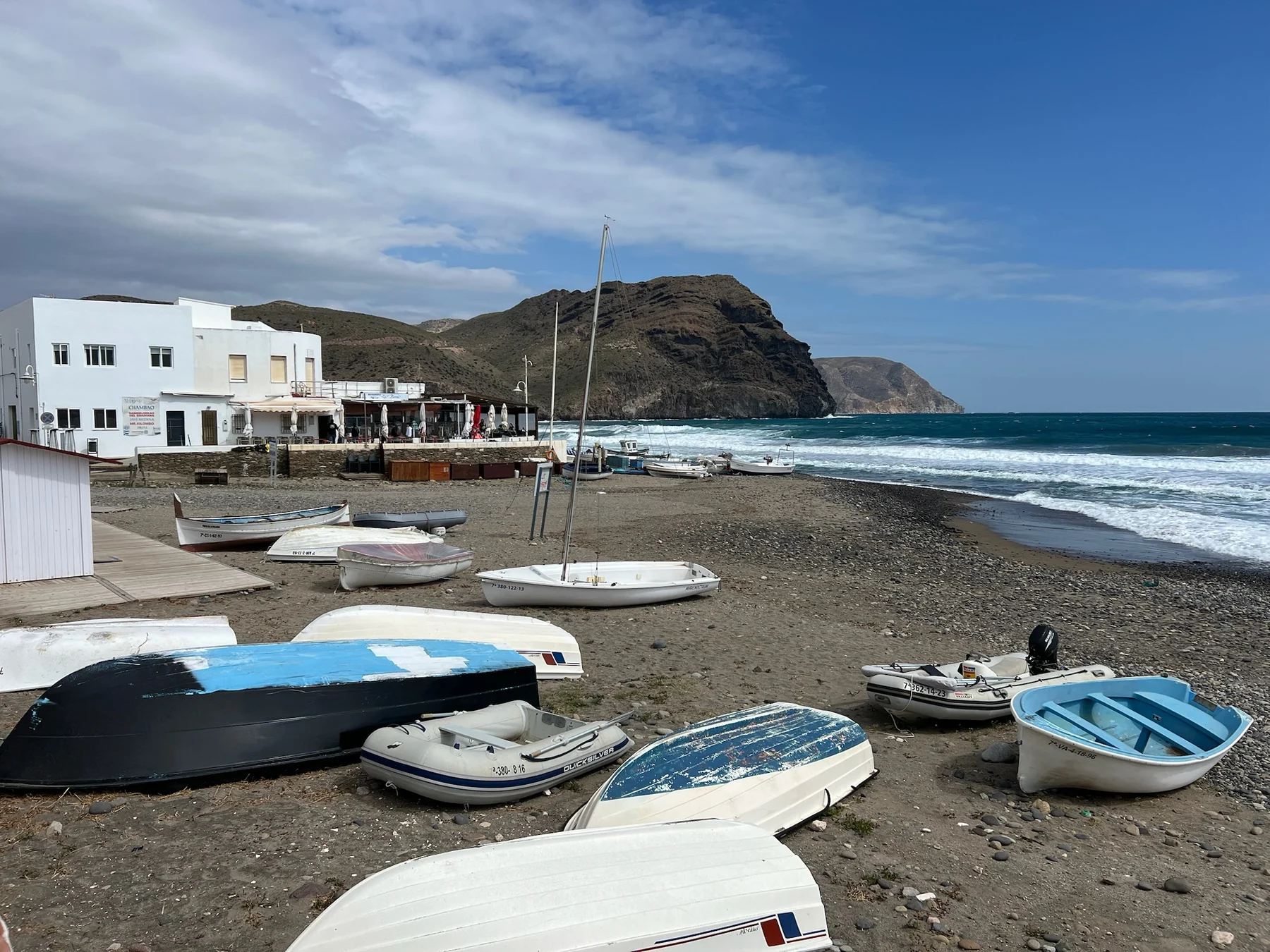 Playa y núcleo costero de Las Negras en Cabo de Gata