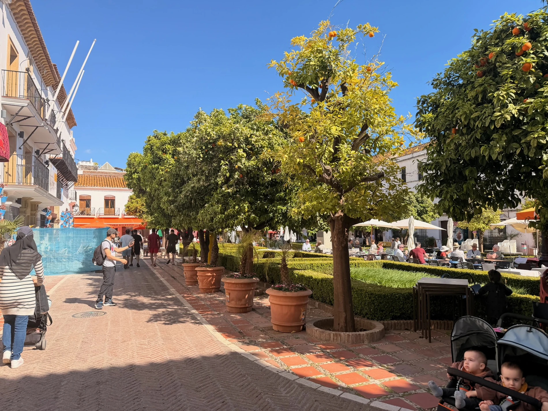 Casco antiguo y Plaza de los Naranjos