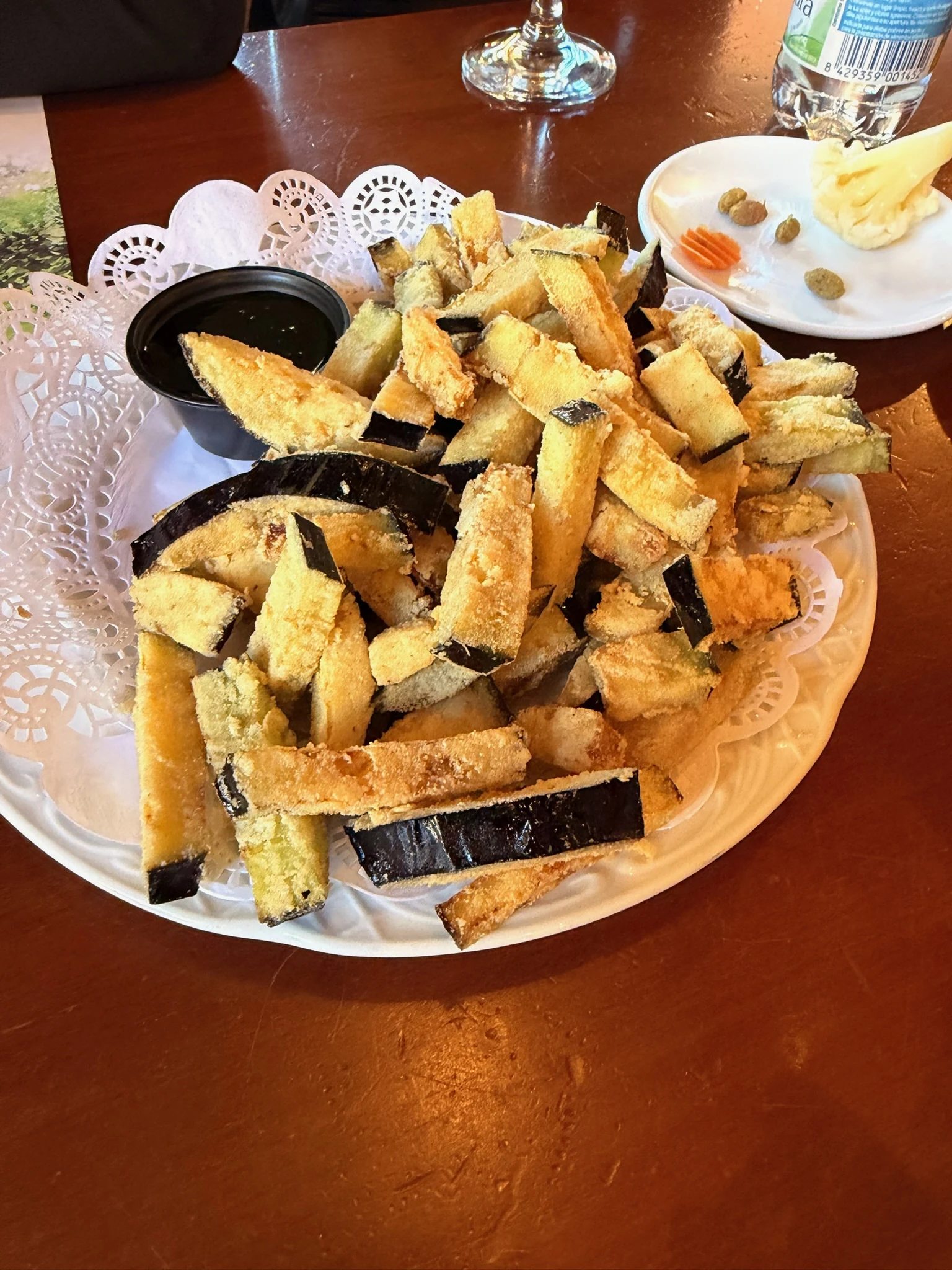 Berenjenas con miel de caña en el Mesón Carrión