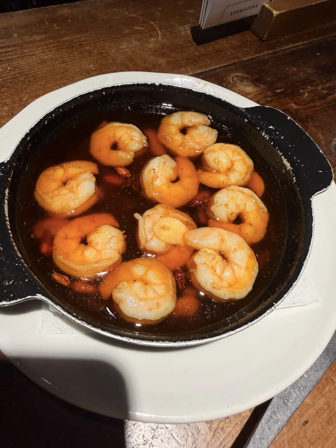 Gambas que tomamos durante nuestra parada en El Pimpi