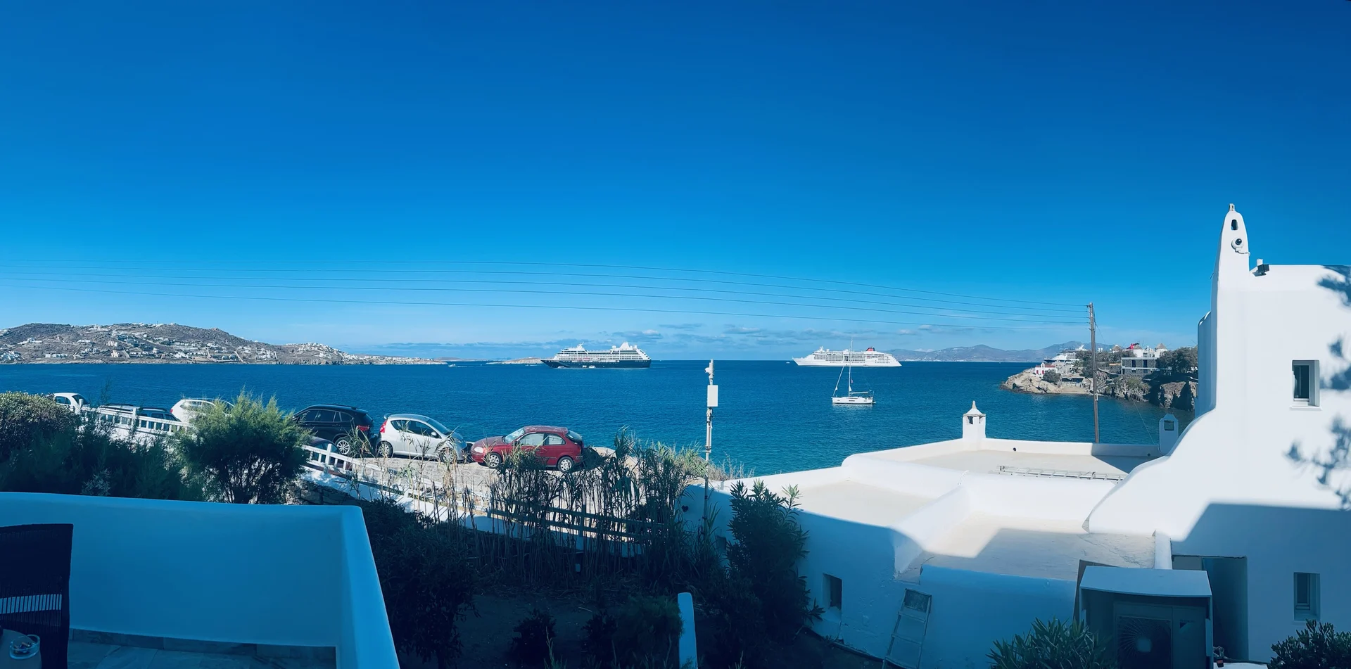 Vistas al mar desde el Poseidon Hotel Suites en Mykonos