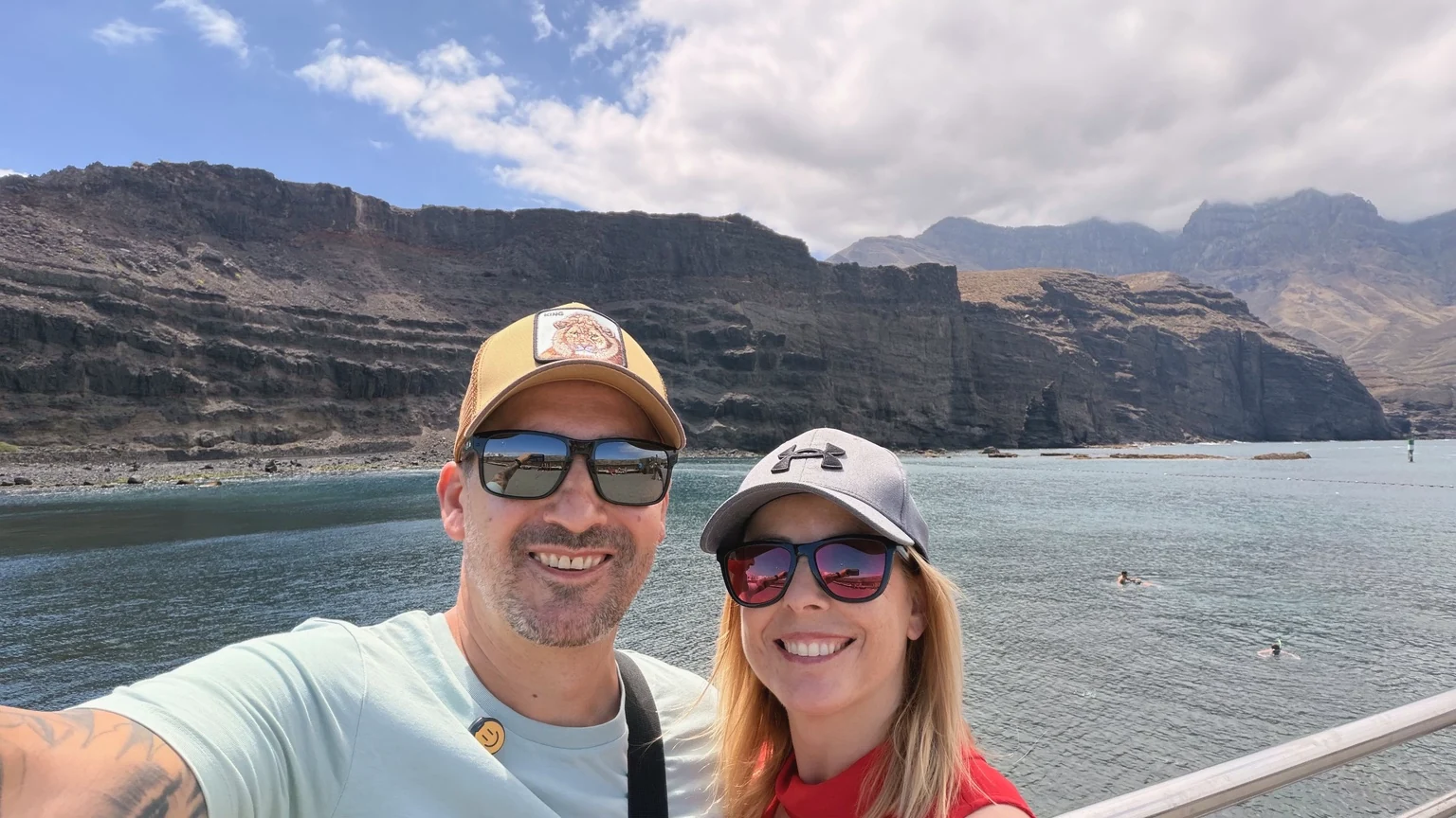 Txema y Alaitz en el Puerto de las Nieves