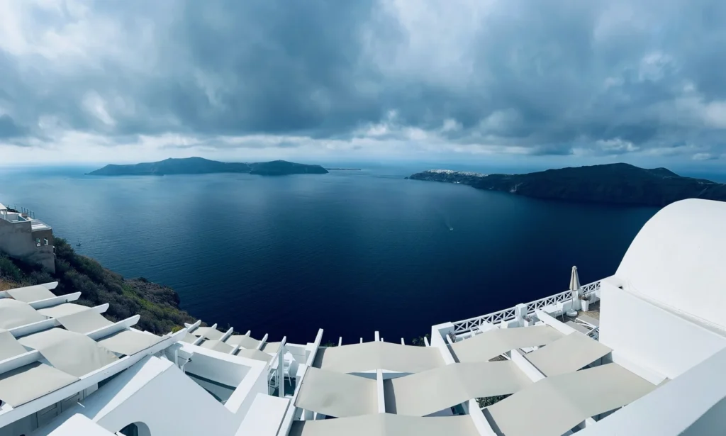 Vista de la caldera de Santorini desde Imerovigli
