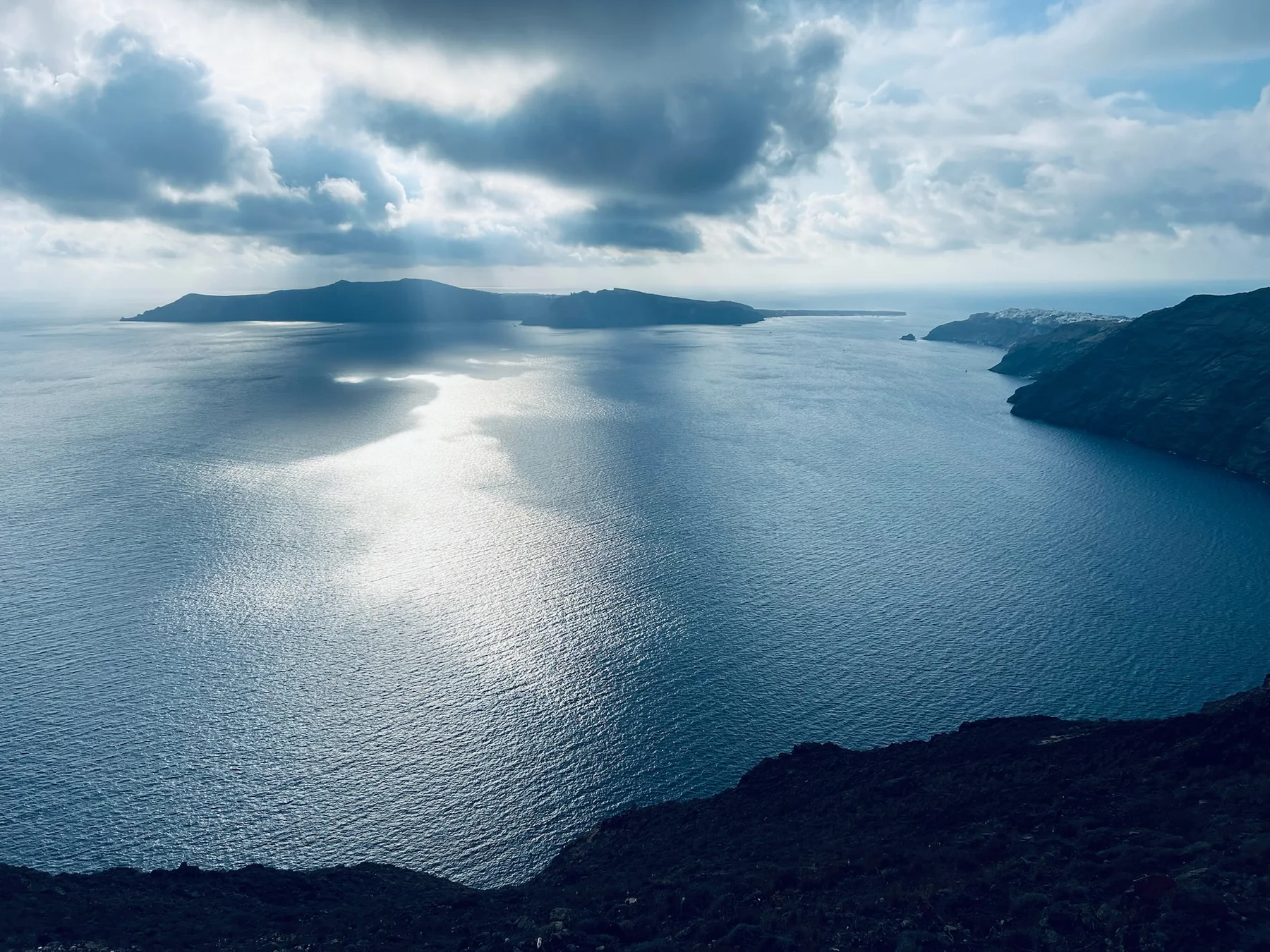 Caldera durante el sendero de Imerovigli a Oia