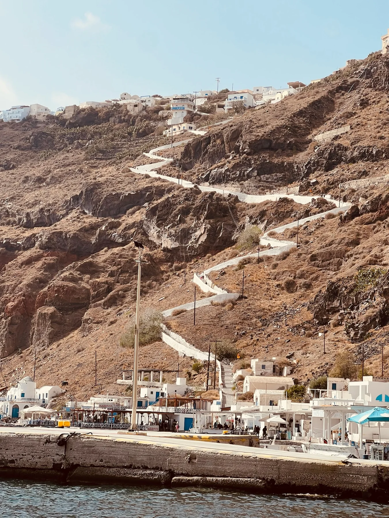 Escaleras y camino entre las casas de Thirasia
