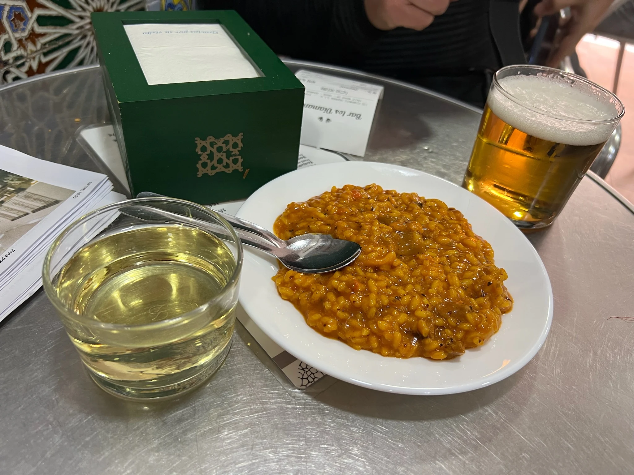 Tapa de arroz que nos sirvieron en Los Diamantes