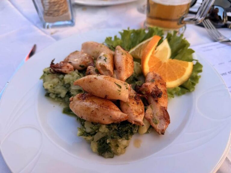 Uno de los platos fotografiados durante nuestra comida en Restoran Tradizione de Poreč