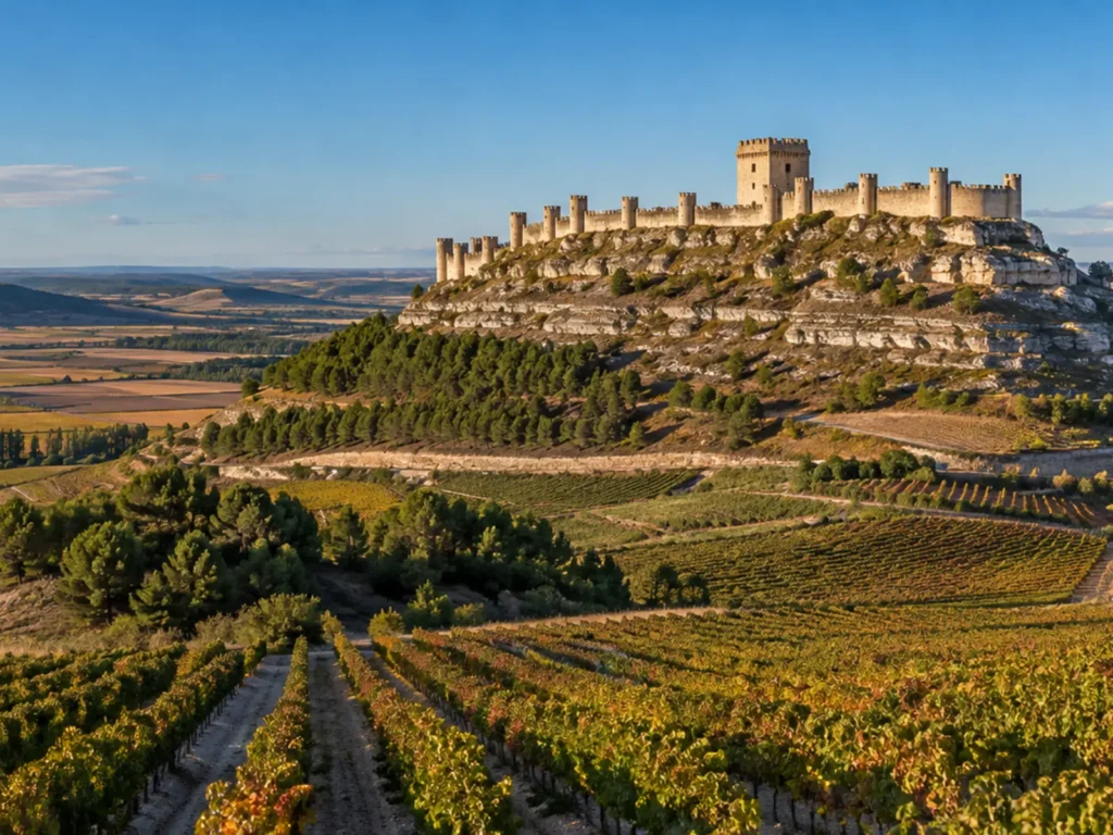 Castillo de Peñafiel y paisaje castellano