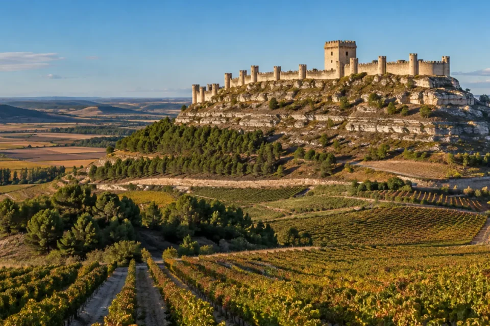 Castillo de Peñafiel y paisaje castellano