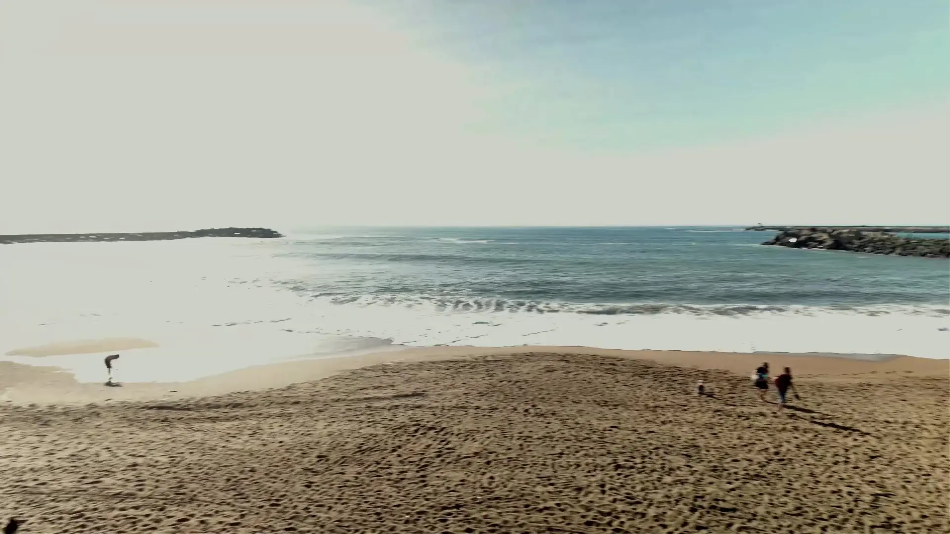 Playa de Les Cavaliers y espigón de Anglet