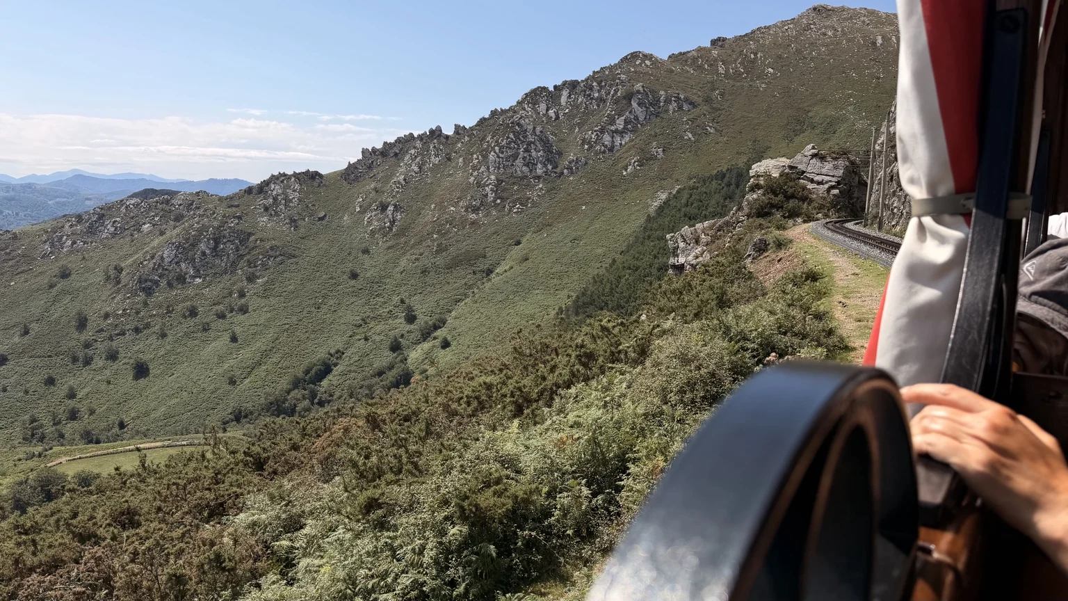 La subida en el tren cremallera