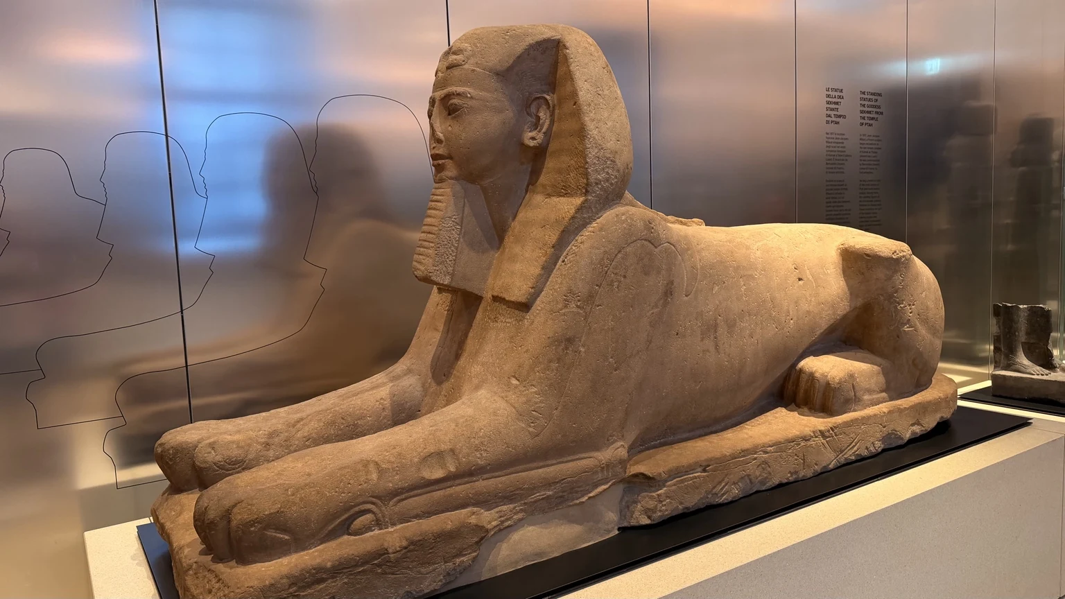 Esfinge expuesta en el Museo Egizio de Turín
